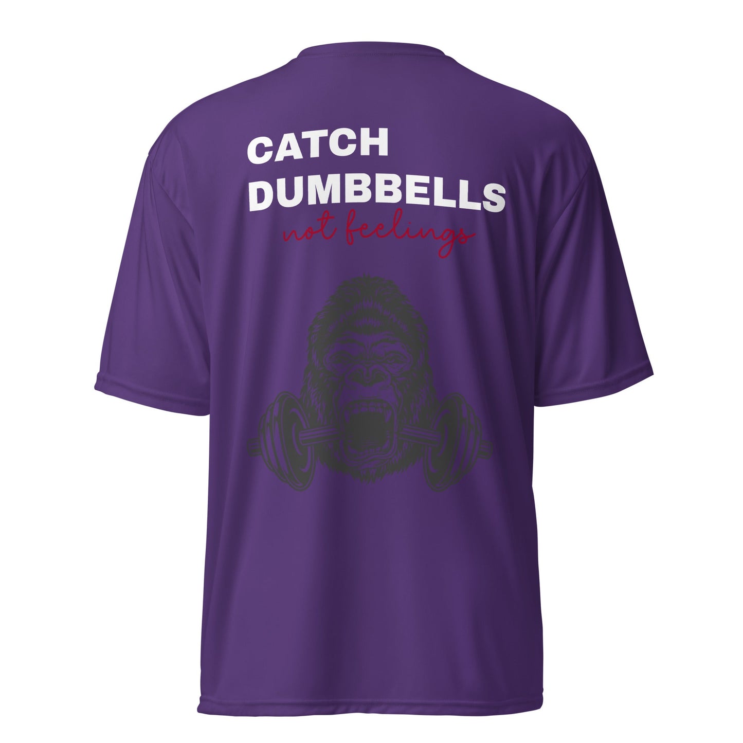 Unisex performance crew neck t-shirt back quote - Yallafit