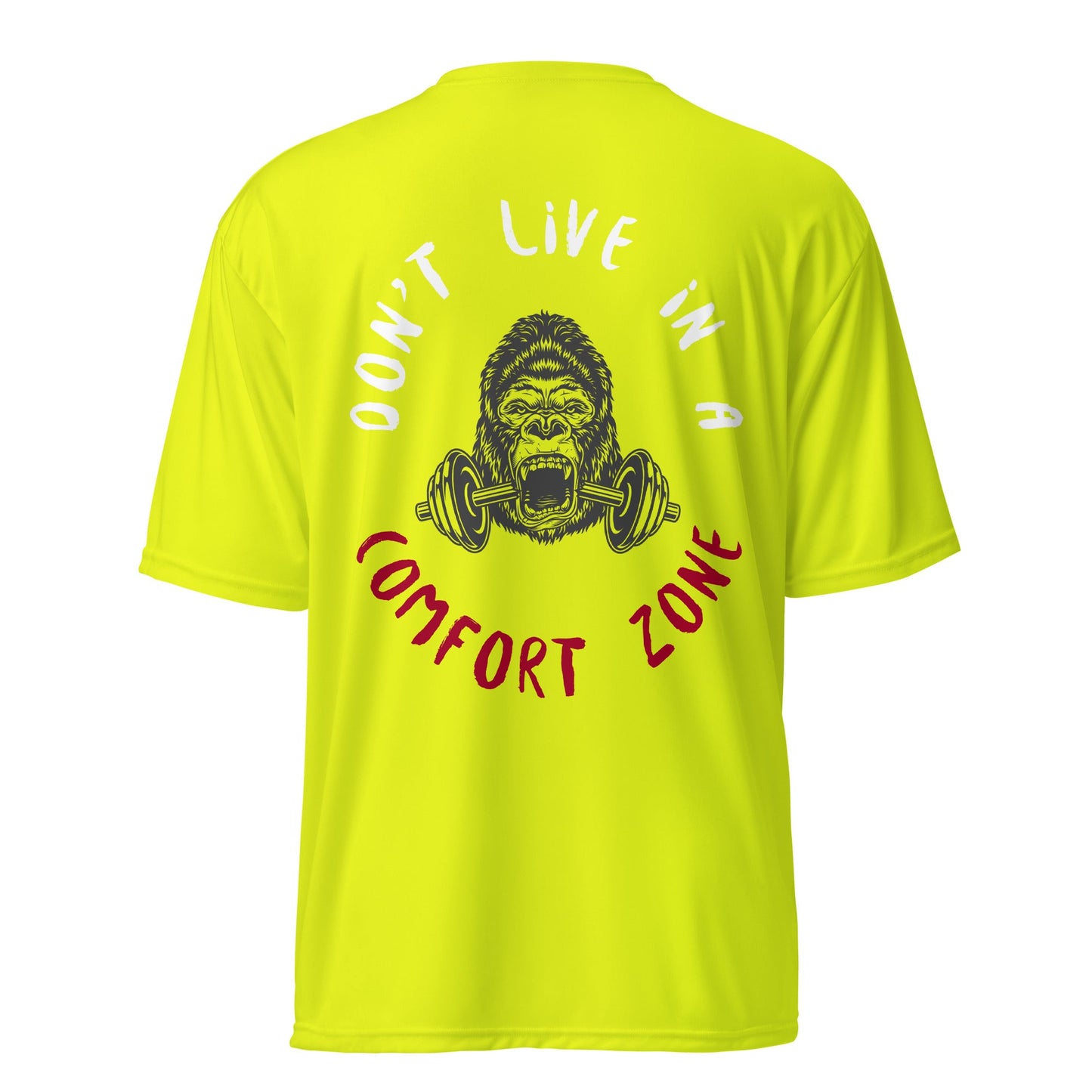 Unisex performance crew neck t-shirt back quote - Yallafit