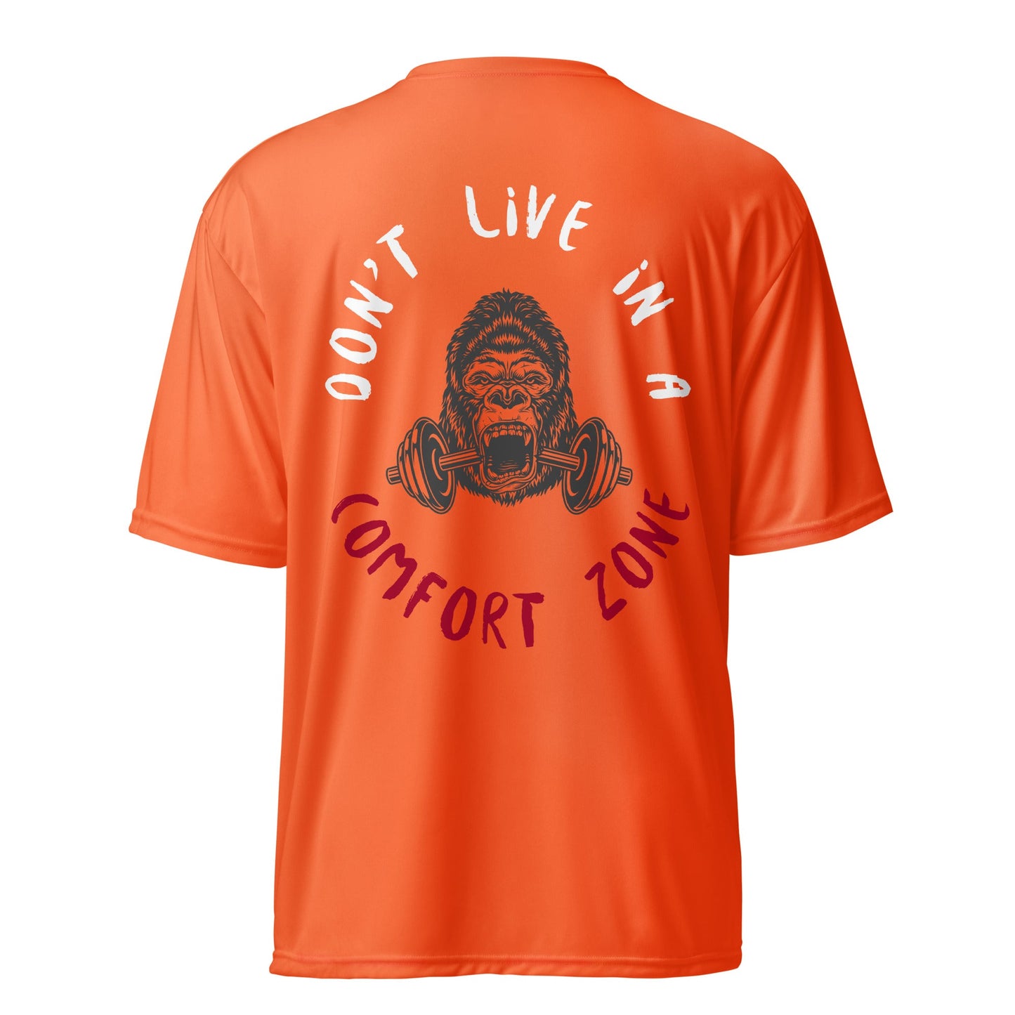 Unisex performance crew neck t-shirt back quote - Yallafit