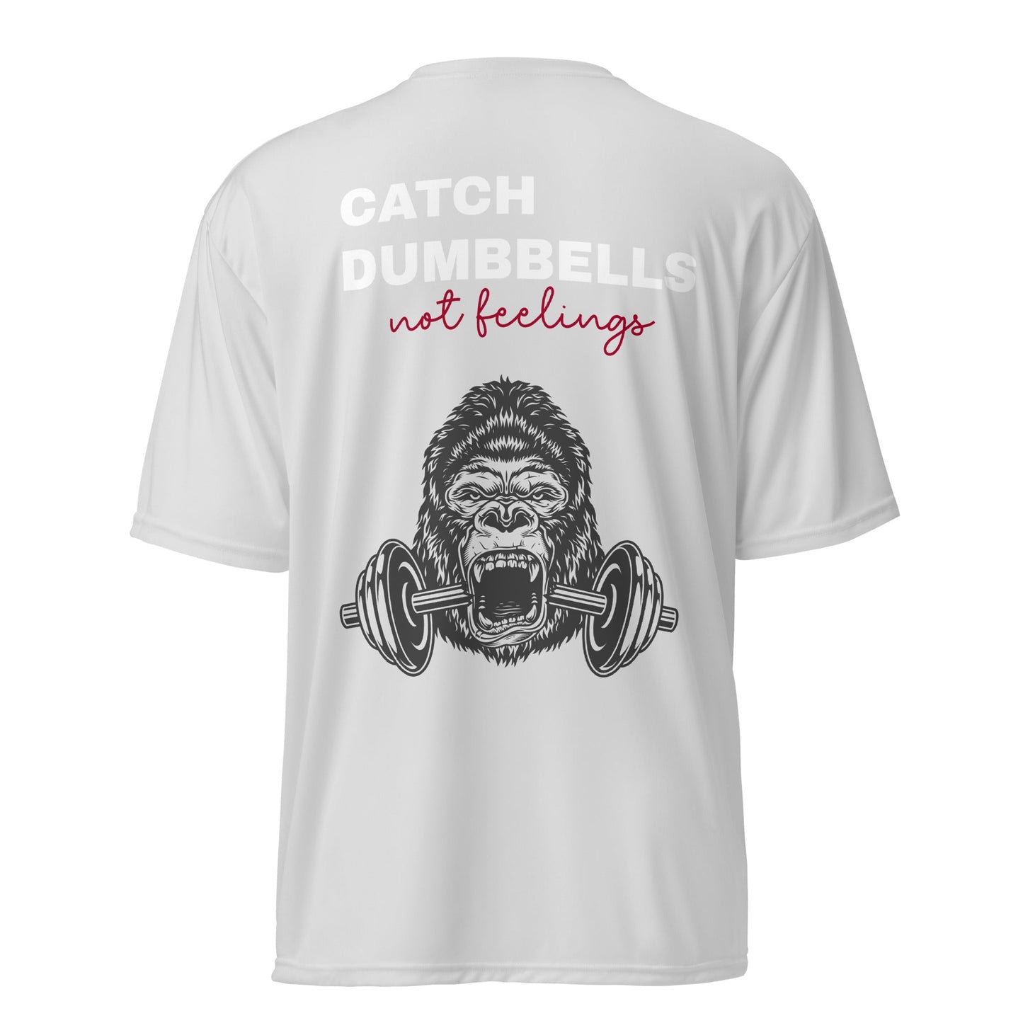 Unisex performance crew neck t-shirt back quote - Yallafit