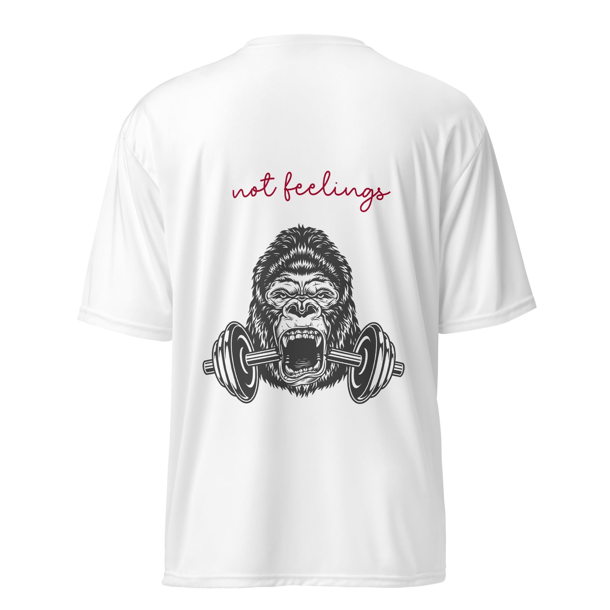 Unisex performance crew neck t-shirt back quote - Yallafit