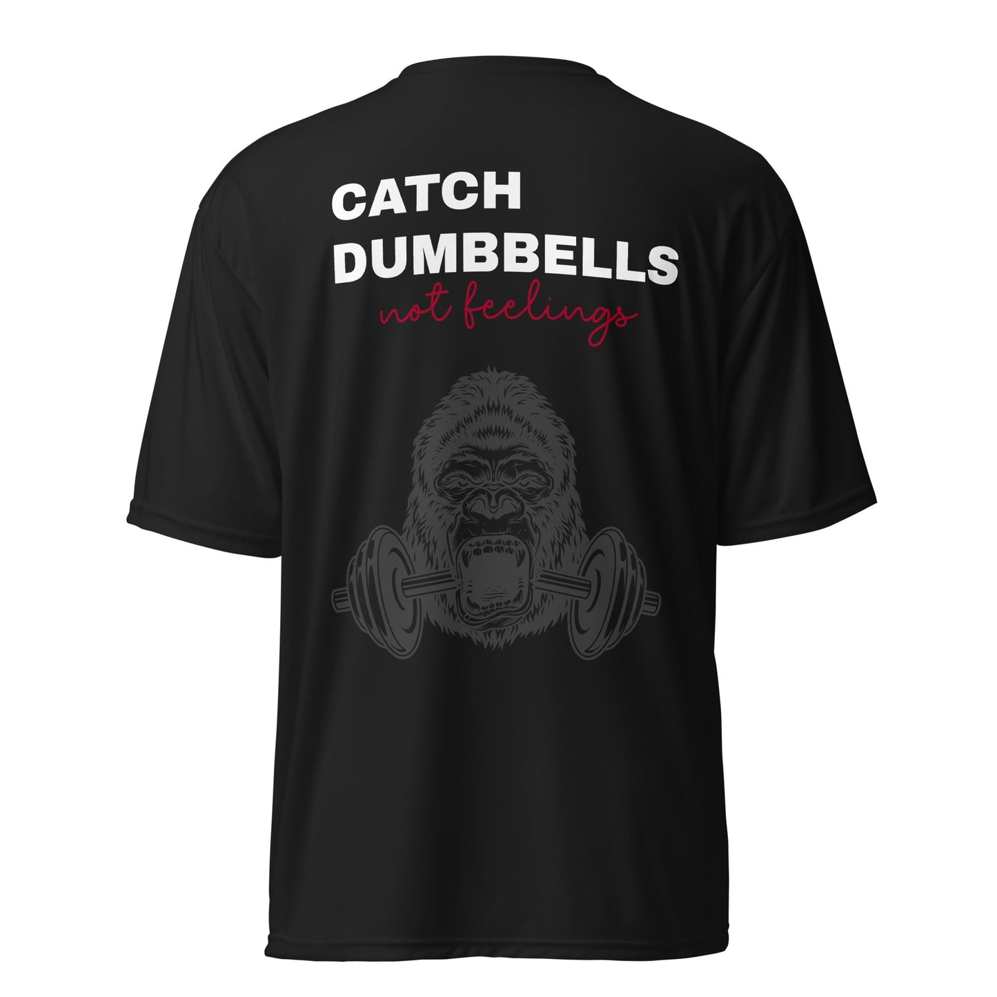 Unisex performance crew neck t-shirt back quote - Yallafit