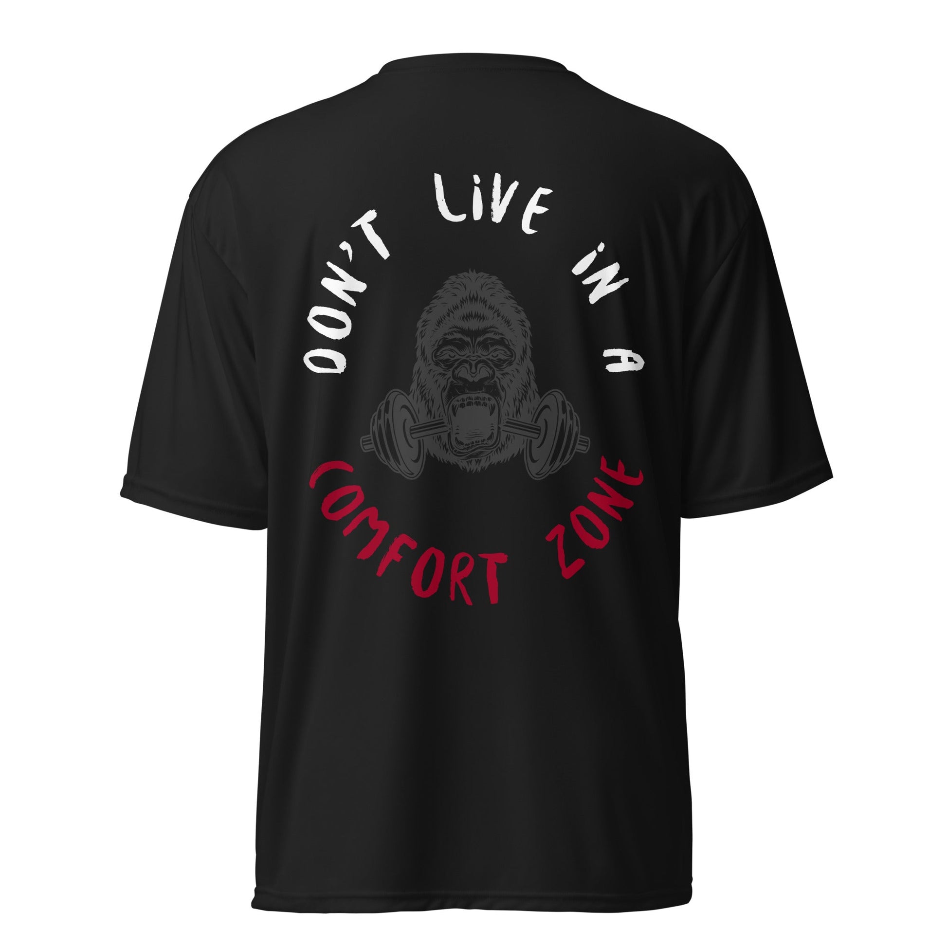 Unisex performance crew neck t-shirt back quote - Yallafit