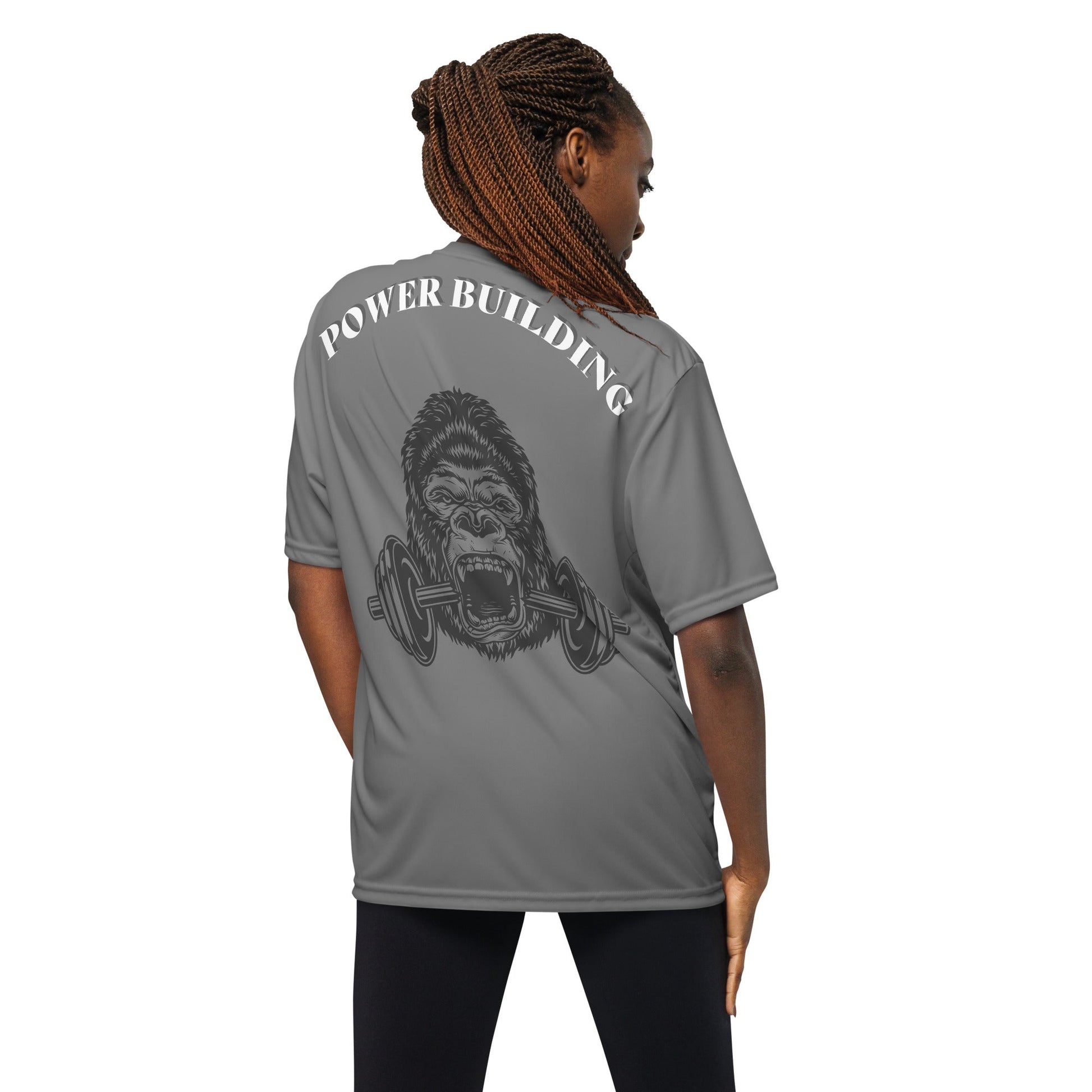 Unisex performance crew neck t-shirt POWER BUILDING - Yallafit