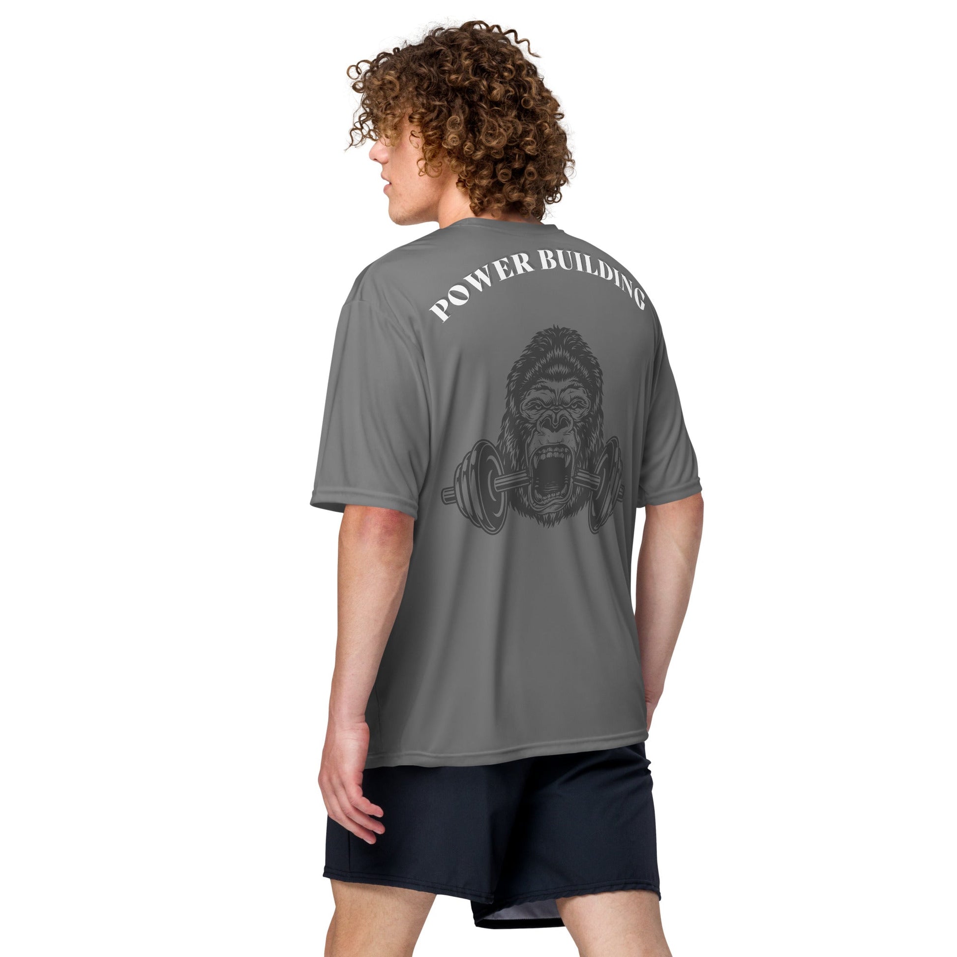 Unisex performance crew neck t-shirt POWER BUILDING - Yallafit