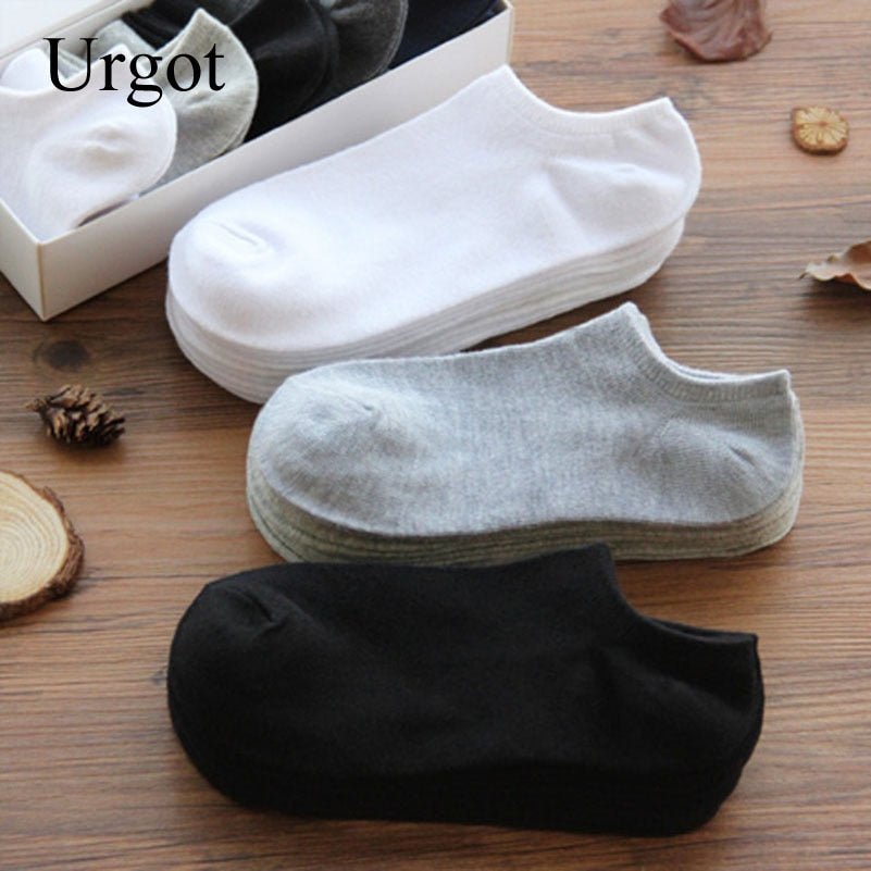 Urgot 3 Pairs/Lot Men Socks Cotton High Quality Casual Breathable Boat Socks Short Men Socks Summer Male Meias Calcetines Hombre - Yallafit