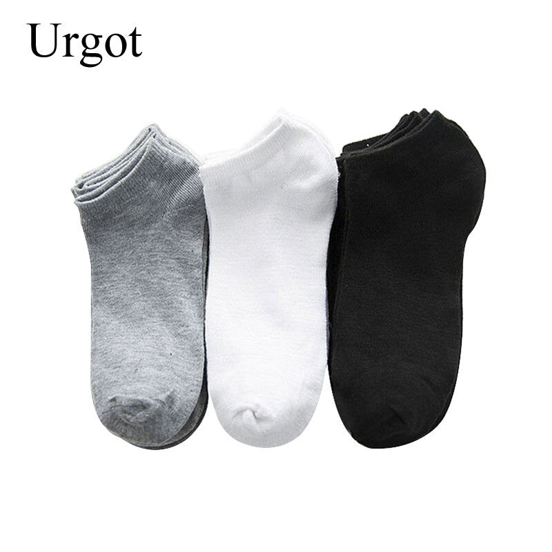 Urgot 3 Pairs/Lot Men Socks Cotton High Quality Casual Breathable Boat Socks Short Men Socks Summer Male Meias Calcetines Hombre - Yallafit