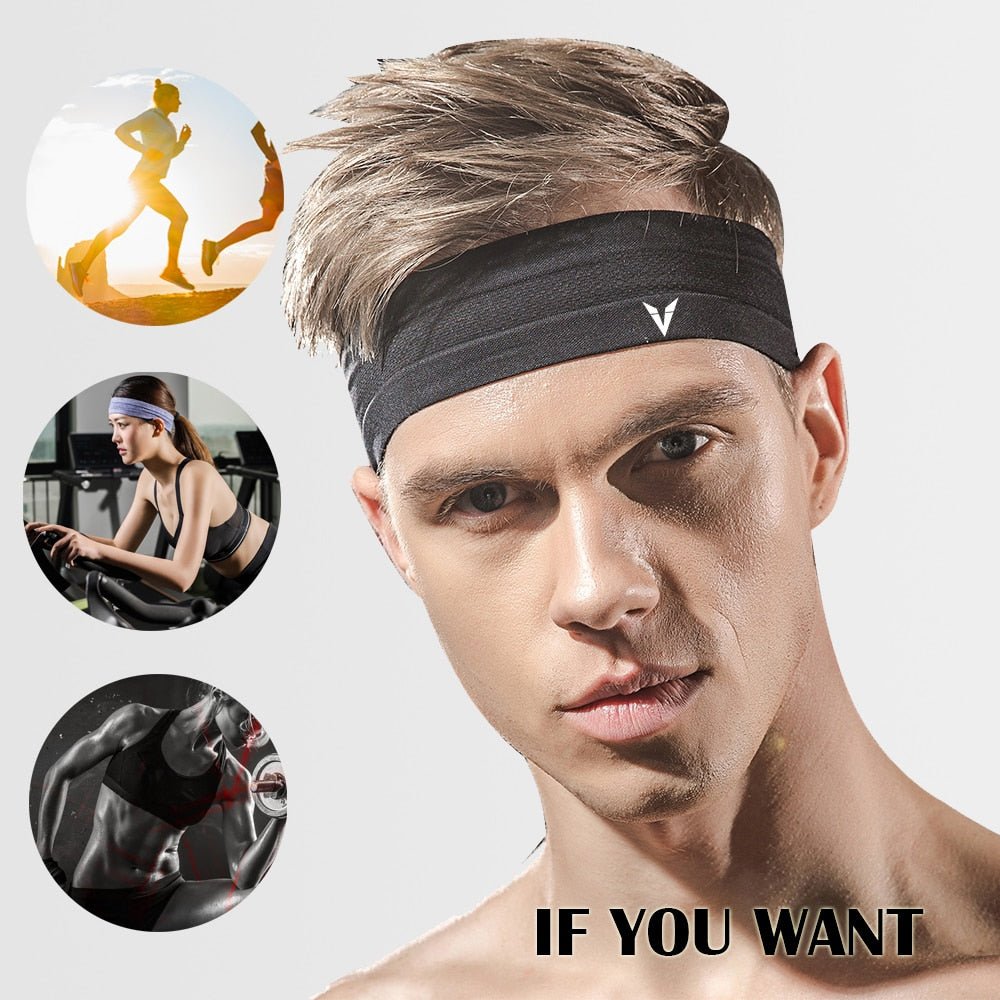 Veidoorn 1pcs Sweatband Moisture-Wicking Breathable Men Women Sports Elastic Headband for Fitness gym Running sport basketball - Yallafit 0
