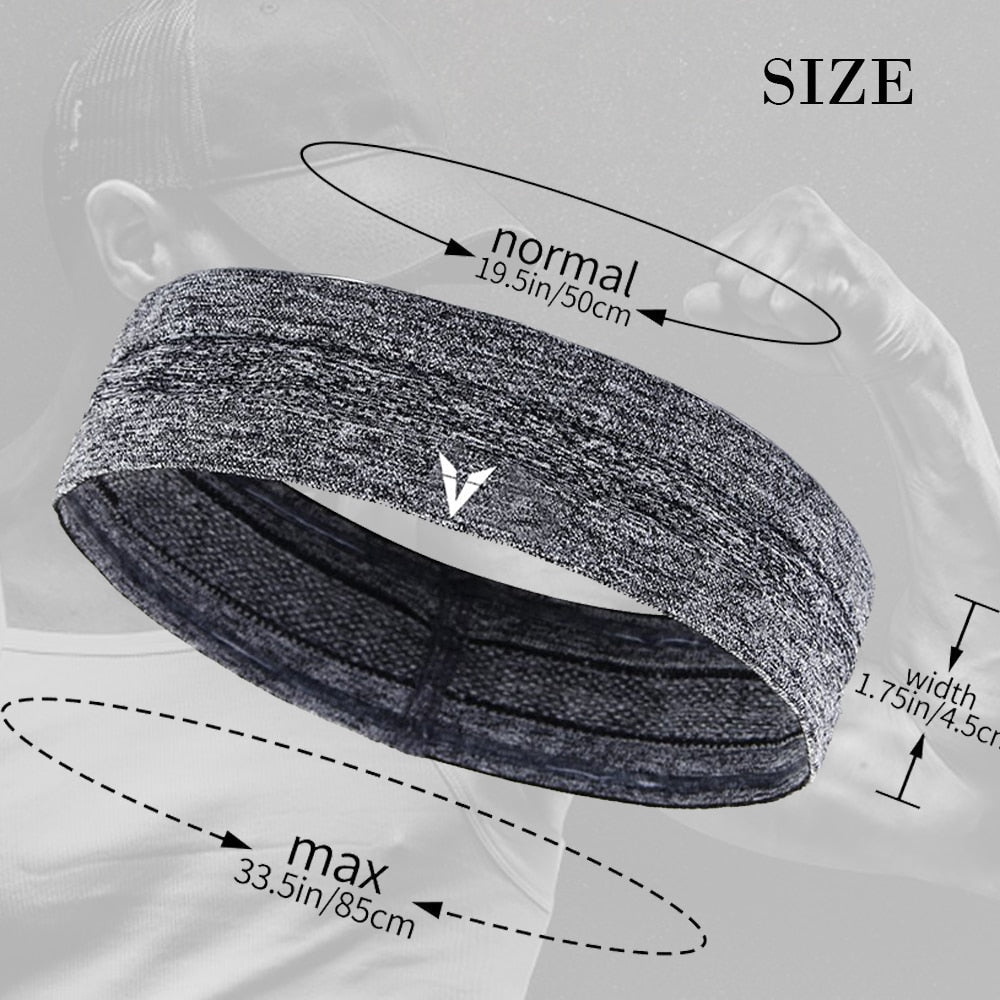 Veidoorn 1pcs Sweatband Moisture-Wicking Breathable Men Women Sports Elastic Headband for Fitness gym Running sport basketball - Yallafit 0
