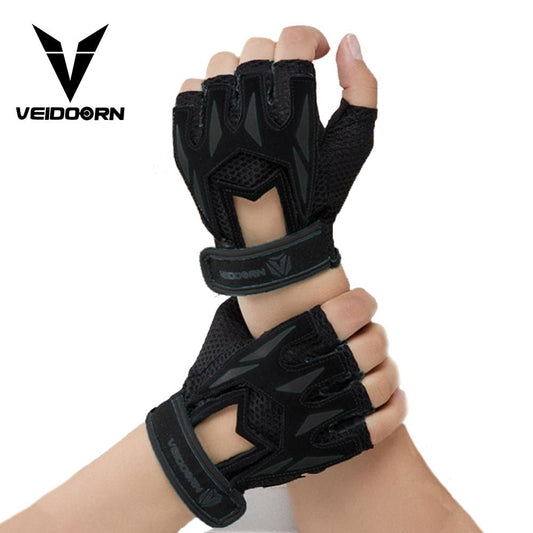 Veidoorn Professional Weight Lifting Gym Gloves Breathable Exercise Training Sport Gloves Fitness Cycling Workout Women Men Gril - Yallafit 0