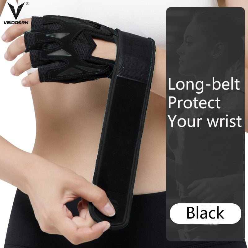 Veidoorn Professional Weight Lifting Gym Gloves Breathable Exercise Training Sport Gloves Fitness Cycling Workout Women Men Gril - Yallafit 0