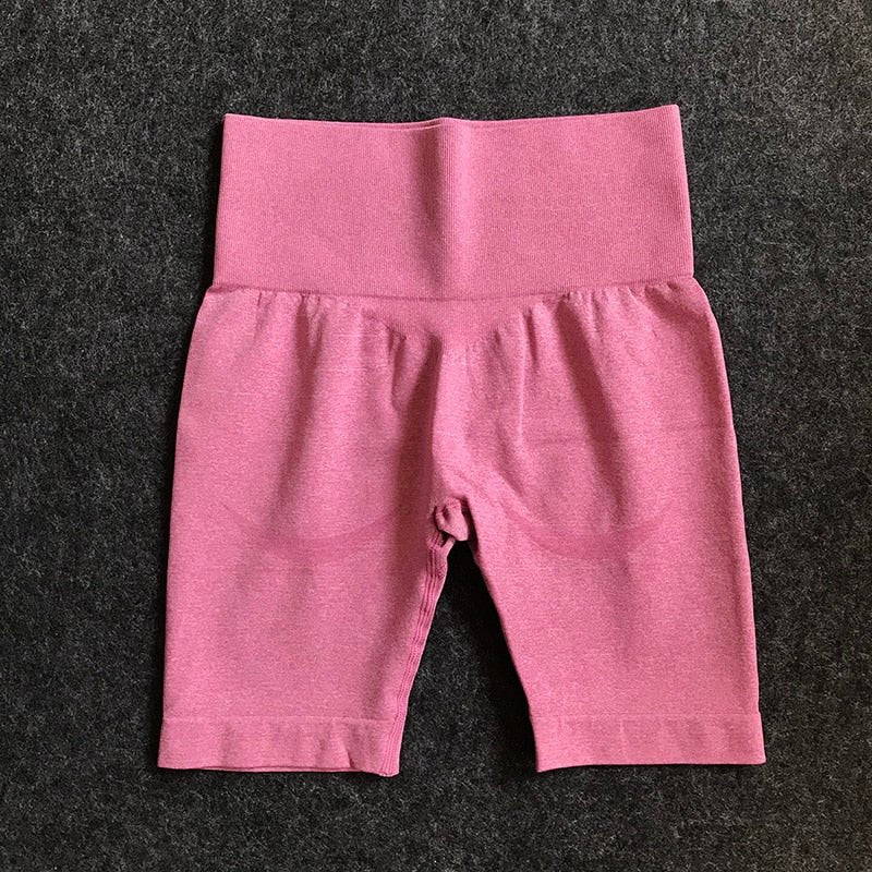 Vital Seamless Sports Short Women Summer High Waist Tight Gym Leggings Squat Proof Tummy Control Workout Running Shorts Women - Yallafit 0