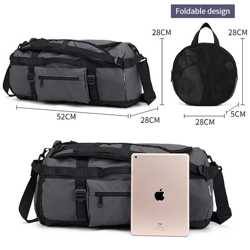 Waterproof Nylon Travel Bags Multifunctional Sports HandBag Business Backpack Gym Duffle Bag Outdoor Shoulder Bags XA315F - Yallafit 0