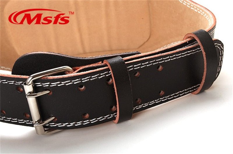 Weightlifting Belt Cowhide Leather Men Lumbar Protection Gym Fitness Training Squats Powerlifting Back Weight Lifting Belts - Yallafit 0