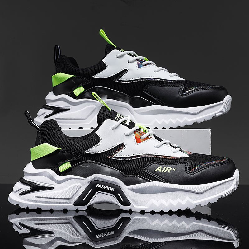 White Spring and Autumn Running Leisure Height Increasing Putian Men's Shoes - Yallafit