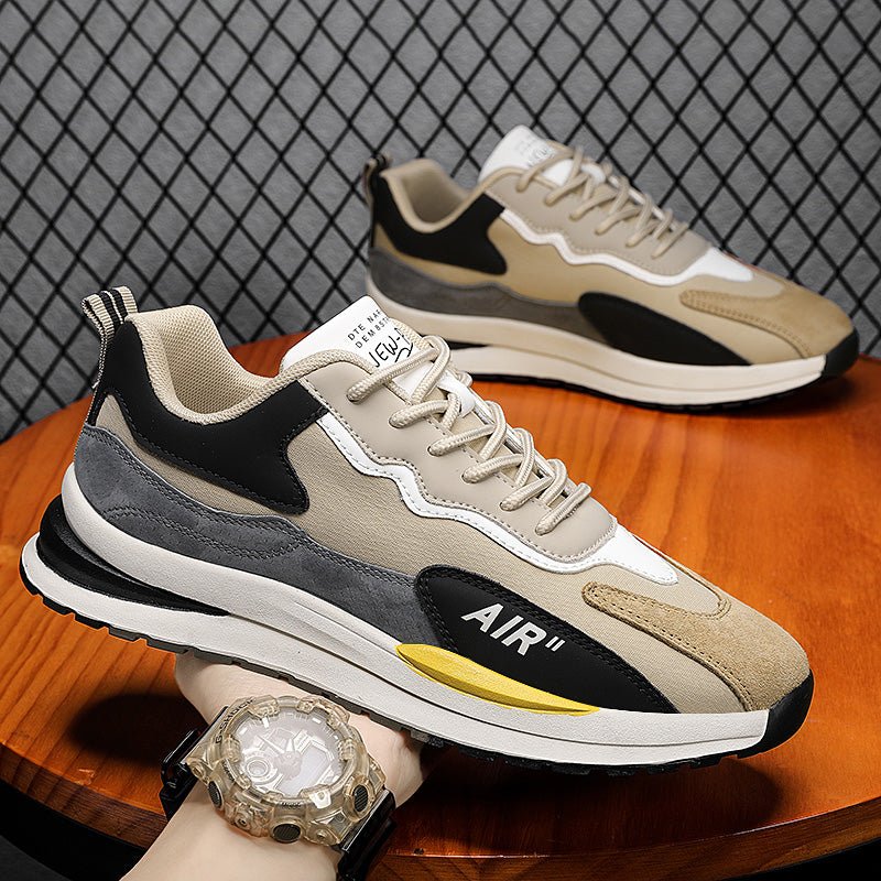 White Spring and Autumn Running Leisure Height Increasing Putian Men's Shoes - Yallafit