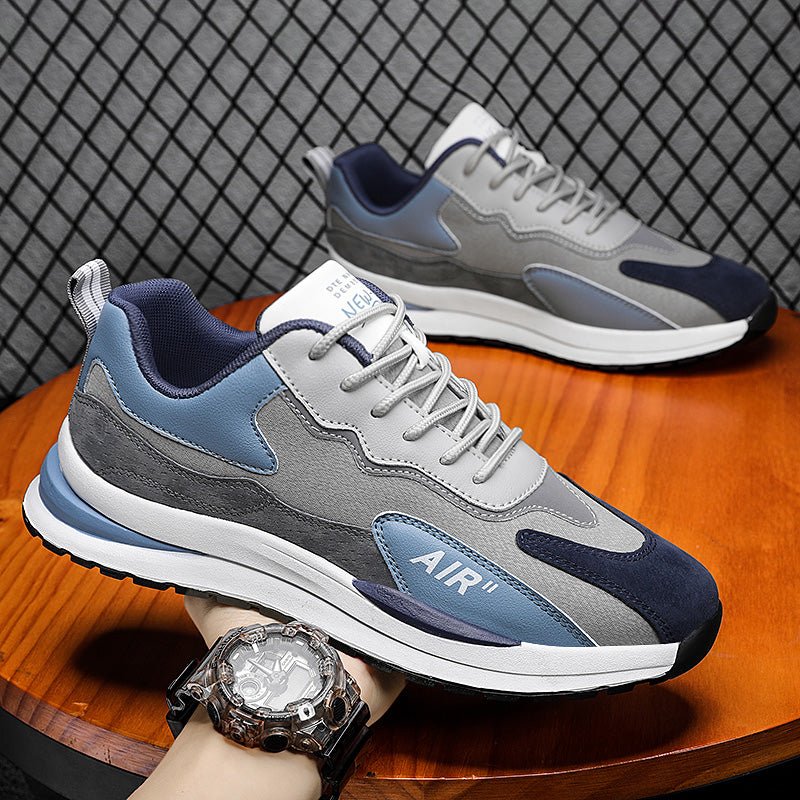 White Spring and Autumn Running Leisure Height Increasing Putian Men's Shoes - Yallafit