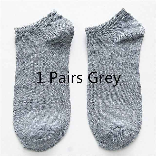Wholesale prices Unisex Women and Men Socks Breathable Sports socks Solid Color Boat socks Comfortable Cotton Ankle Socks White - Yallafit 0