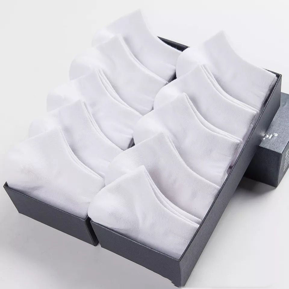 Wholesale prices Unisex Women and Men Socks Breathable Sports socks Solid Color Boat socks Comfortable Cotton Ankle Socks White - Yallafit 0