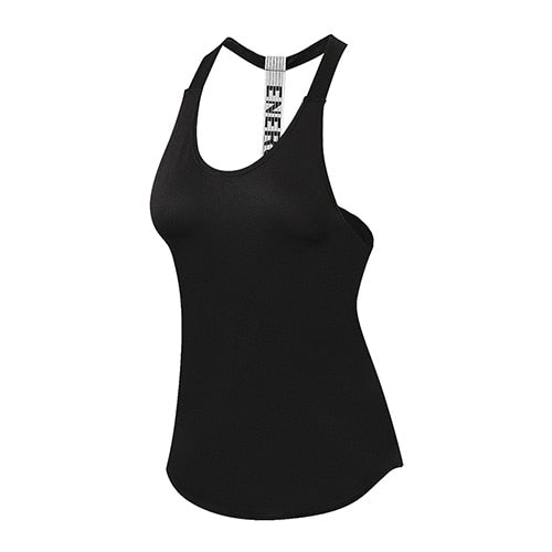 Women Fitness Sport Yoga Shirt , Sleeveless Sportswear GYM Blouses Running Vest Workout Crop Top Female T-shirt - Yallafit 0