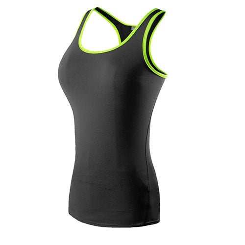 Women Fitness Sport Yoga Shirt , Sleeveless Sportswear GYM Blouses Running Vest Workout Crop Top Female T-shirt - Yallafit 0