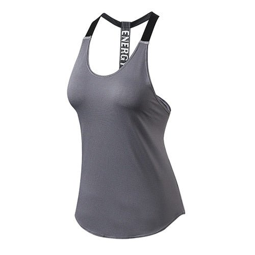 Women Fitness Sport Yoga Shirt , Sleeveless Sportswear GYM Blouses Running Vest Workout Crop Top Female T-shirt - Yallafit 0