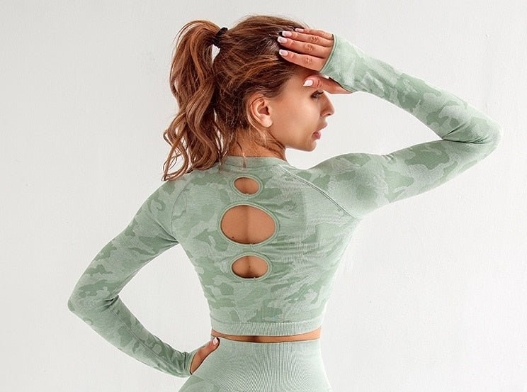 Women Gym Set Clothes 2 Piece Yoga Set Sports Bra and Leggings Jogging Seamless Workout Sports Tights Women Fitness Sports Suit - Yallafit 0