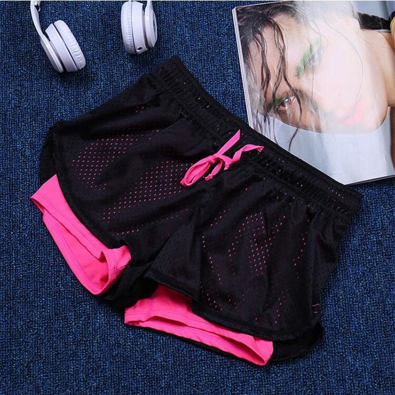 Women Loose Sport Yoga Shorts Adjustable Waist Fitness Running Short Pants - Yallafit 0