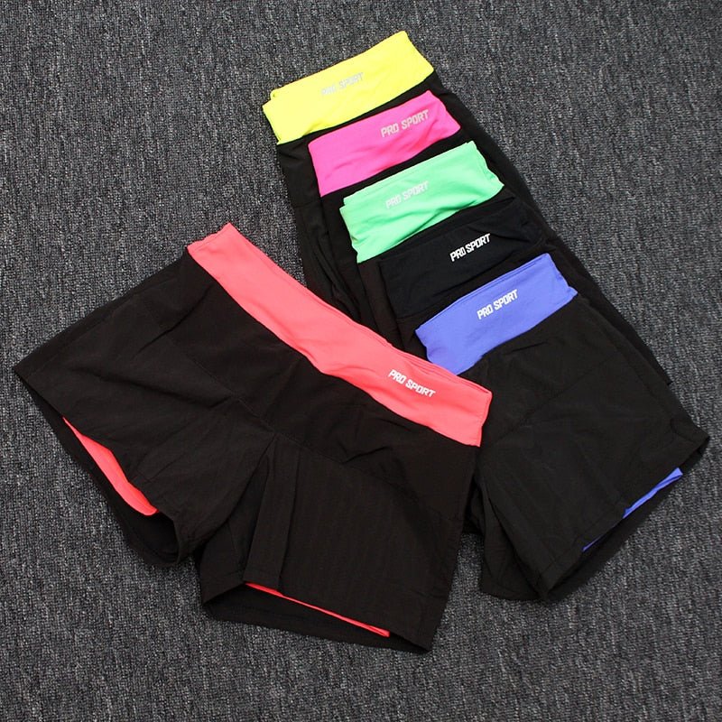 Women Quick Drying Yoga Double Layer Sport Short Outdoor Sports Fitness Gym Yoga Running Shorts - Yallafit 0