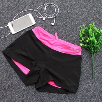 Women Quick Drying Yoga Double Layer Sport Short Outdoor Sports Fitness Gym Yoga Running Shorts - Yallafit 0