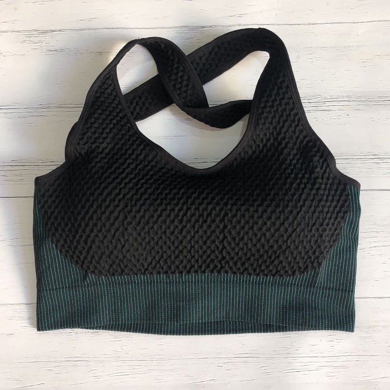 Women Sports Bras Crop Tops High Waist 2Pcs Yoga Sets Zipper Tracksuits Outfits Sportswear Jogging Suit Sweatpants Sport Jogger - Yallafit