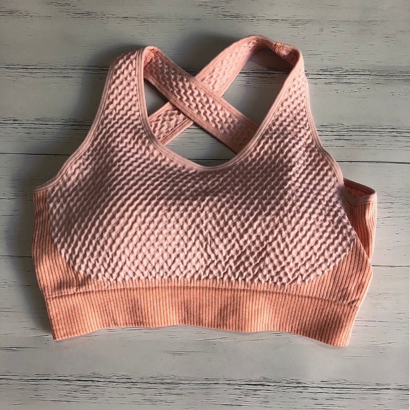 Women Sports Bras Crop Tops High Waist 2Pcs Yoga Sets Zipper Tracksuits Outfits Sportswear Jogging Suit Sweatpants Sport Jogger - Yallafit