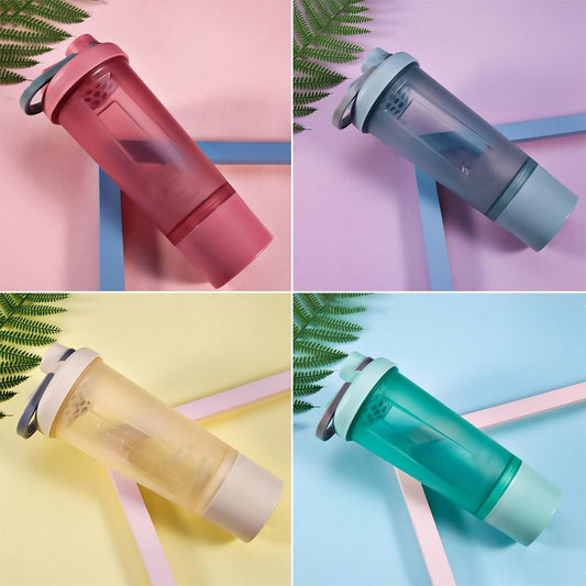 Women Sports Water Bottle Girls Protein Shaker Bottles With Mixing Ball 600ml Leak Proof BPA Free Drink Bottle Sport Gym Fitness - Yallafit 0