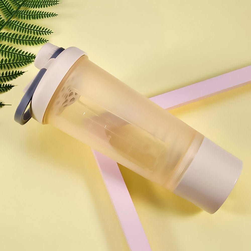 Women Sports Water Bottle Girls Protein Shaker Bottles With Mixing Ball 600ml Leak Proof BPA Free Drink Bottle Sport Gym Fitness - Yallafit 0