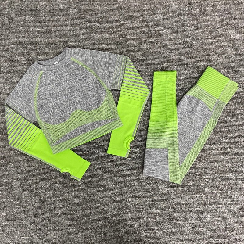 women yoga set gym clothing Female Sport fitness suit Running Clothes yoga top+ Leggings women Seamless gym yoga bra suits - Yallafit 0