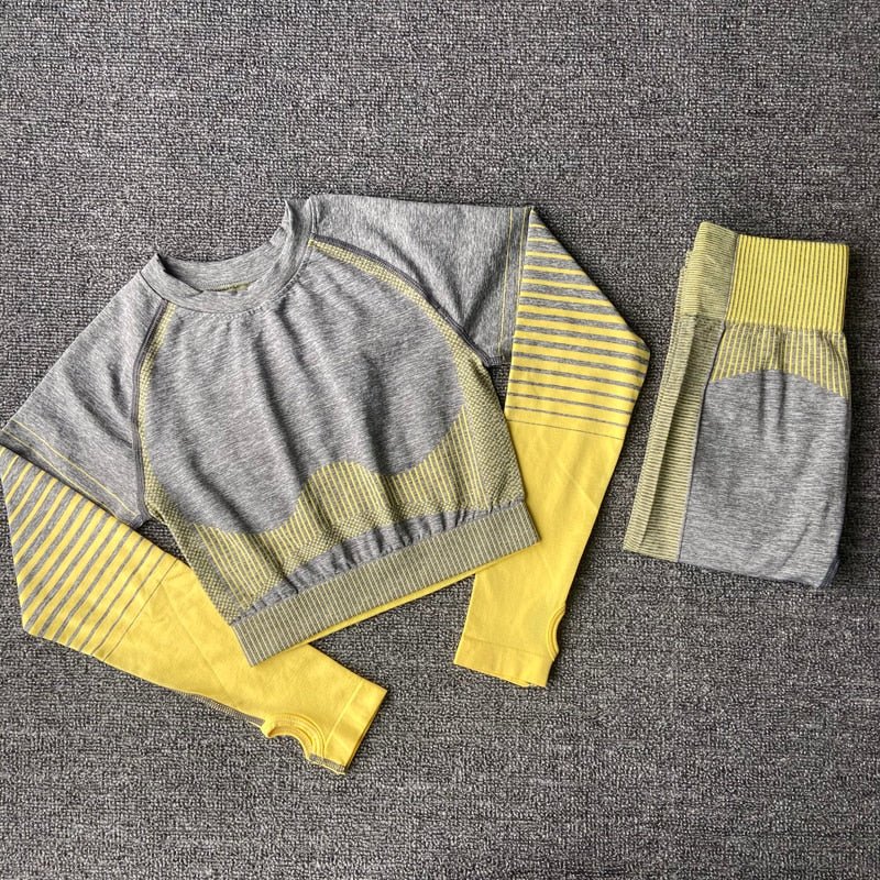 women yoga set gym clothing Female Sport fitness suit Running Clothes yoga top+ Leggings women Seamless gym yoga bra suits - Yallafit 0