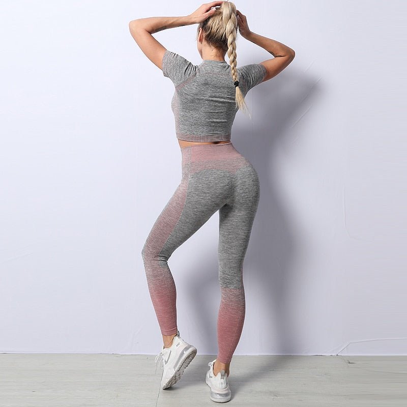 women yoga set gym clothing Female Sport fitness suit Running Clothes yoga top+ Leggings women Seamless gym yoga bra suits - Yallafit 0