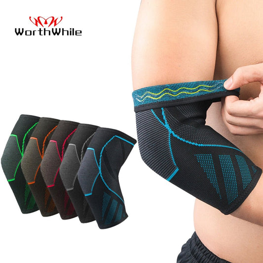 WorthWhile 1 PC Compression Elbow Support Pads Elastic Brace for Men Women Basketball Volleyball Fitness Protector Arm Sleeves - Yallafit