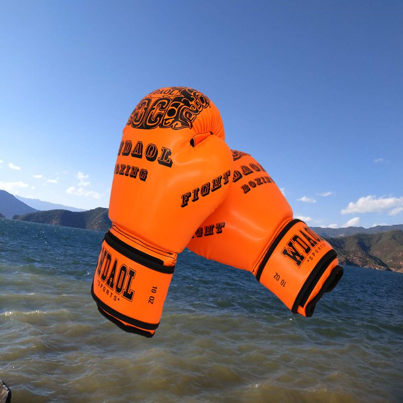 Wudaolong Boxing Glove Adult and Children Fighting Sanda Fighting Fighting Thai Boxing Martial Arts Taekwondo Sports Fitness Boxing Gloves - Yallafit