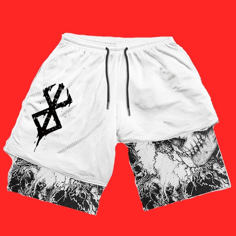Y2K Summer Men Streetwear Anime High Waist Oversize Breathable Gym Short Pants Training Fitness Workout Track Shorts Clothes - Yallafit