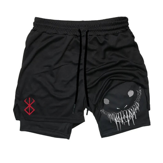 Y2K Summer Men Streetwear Anime High Waist Oversize Breathable Gym Short Pants Training Fitness Workout Track Shorts Clothes - Yallafit