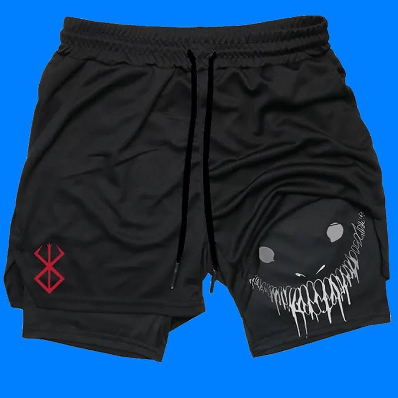Y2K Summer Men Streetwear Anime High Waist Oversize Breathable Gym Short Pants Training Fitness Workout Track Shorts Clothes - Yallafit