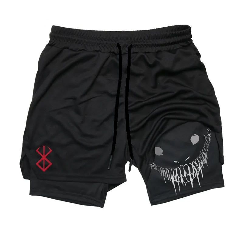 Y2K Summer Men Streetwear Anime High Waist Oversize Breathable Gym Short Pants Training Fitness Workout Track Shorts Clothes - Yallafit