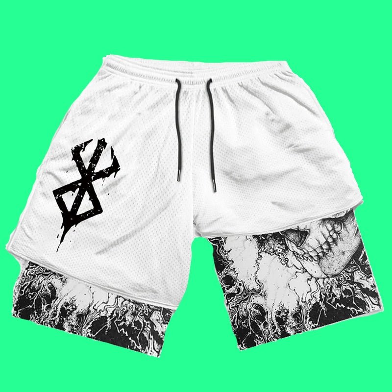 Y2K Summer Men Streetwear Anime High Waist Oversize Breathable Gym Short Pants Training Fitness Workout Track Shorts Clothes - Yallafit