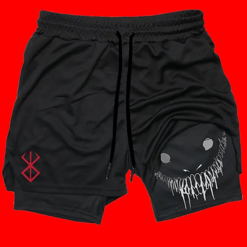 Y2K Summer Men Streetwear Anime High Waist Oversize Breathable Gym Short Pants Training Fitness Workout Track Shorts Clothes - Yallafit