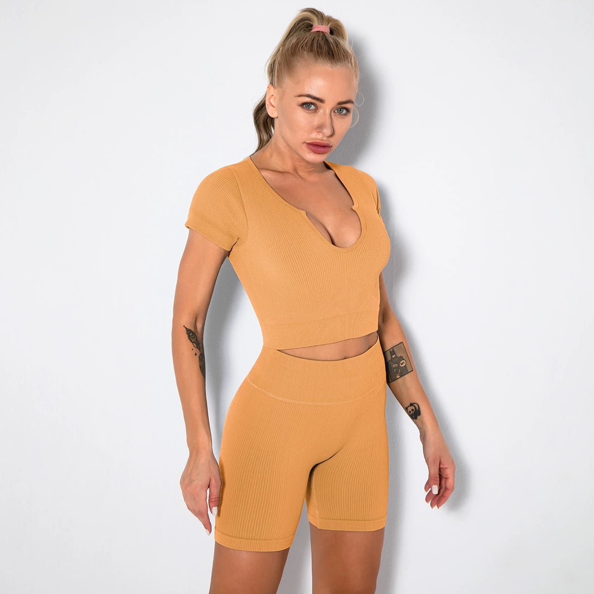 Yoga European and American Tight Women's Running Quick-Dry Sexy Shorts - Yallafit