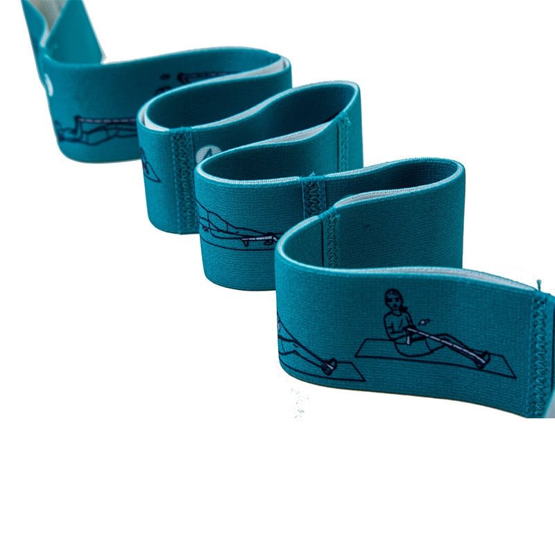 Yoga Stretch Strap Elastic Yoga Belt Fitness Exercise Gym Pilates Waist Leg Resistance Bands - Yallafit 0