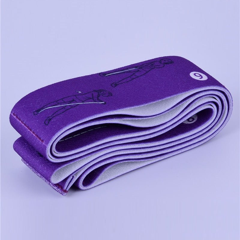 Yoga Stretch Strap Elastic Yoga Belt Fitness Exercise Gym Pilates Waist Leg Resistance Bands - Yallafit 0