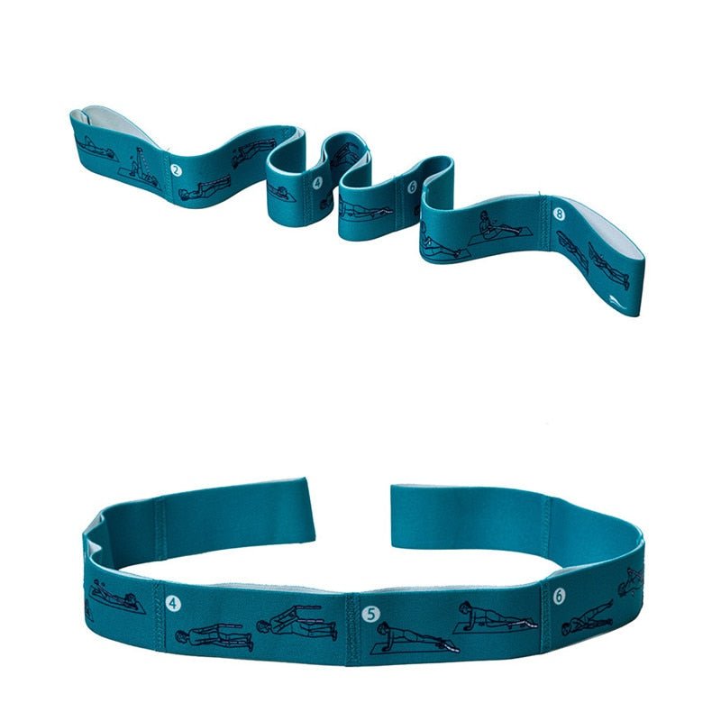 Yoga Stretch Strap Elastic Yoga Belt Fitness Exercise Gym Pilates Waist Leg Resistance Bands - Yallafit 0